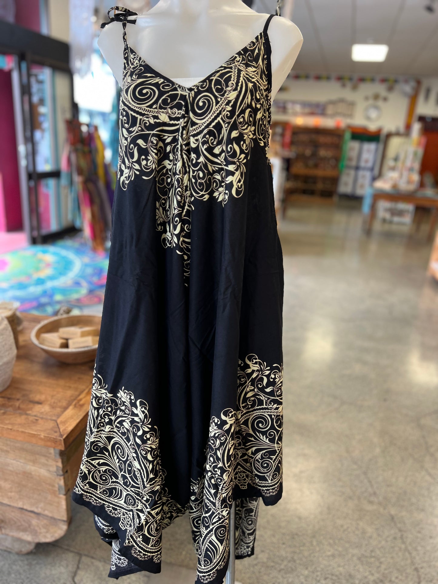 Anakayla Rayon Flower Vine Jumpsuit