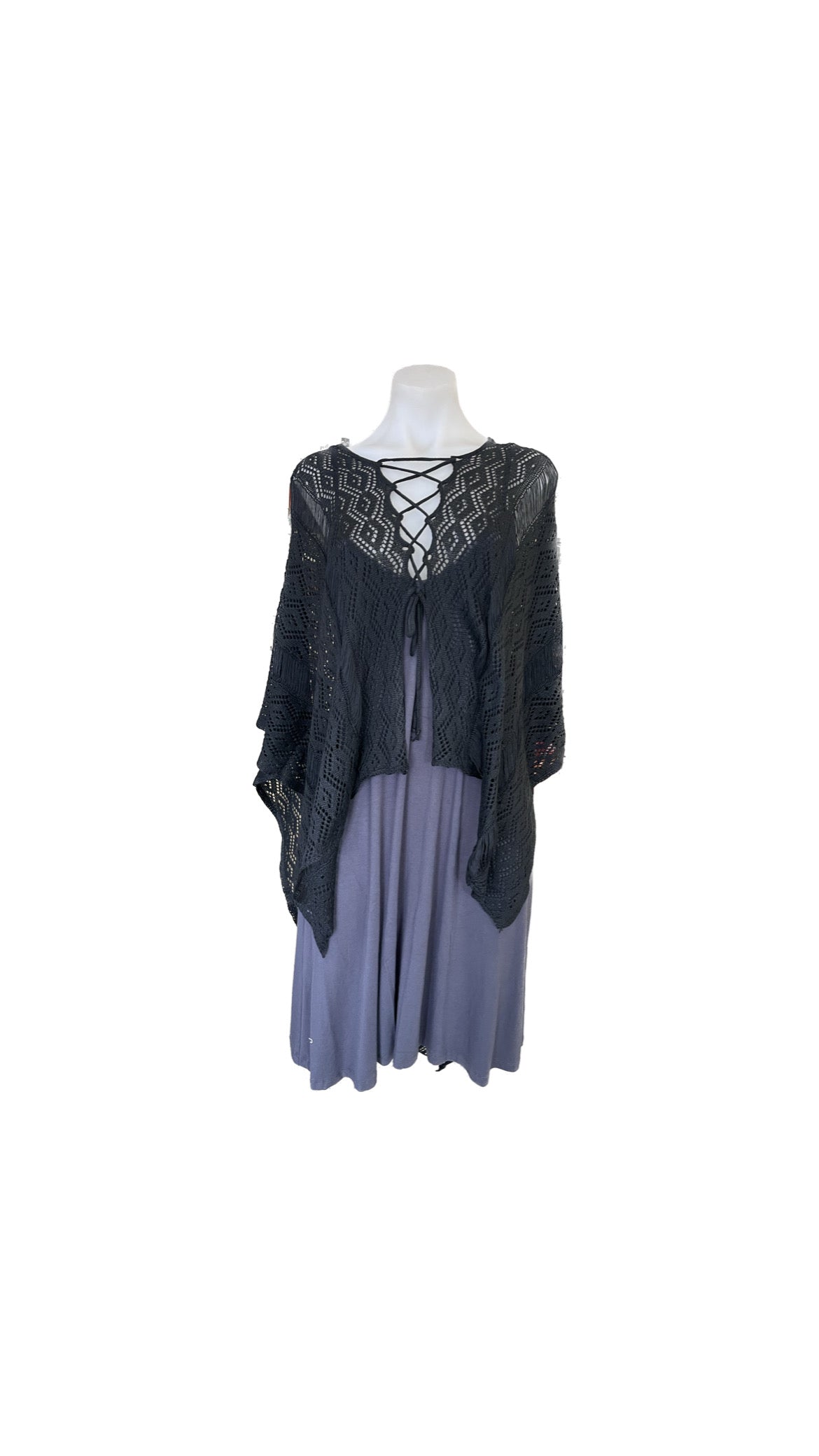 Aria 1 Lace Knit Poncho