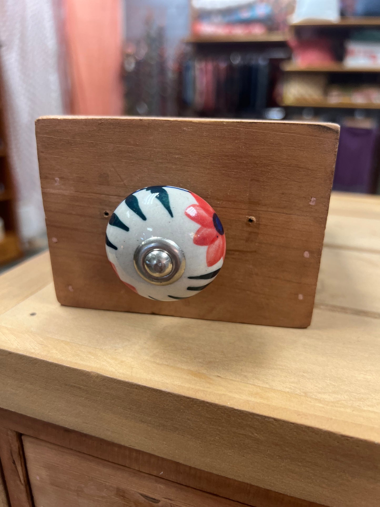 Ceramic Knob Orange/Red