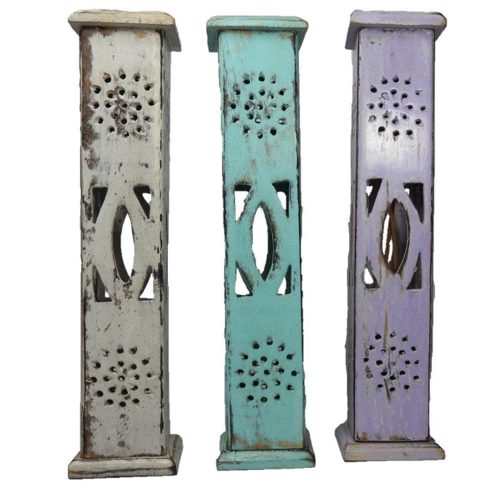 Painted Wooden Incense Tower