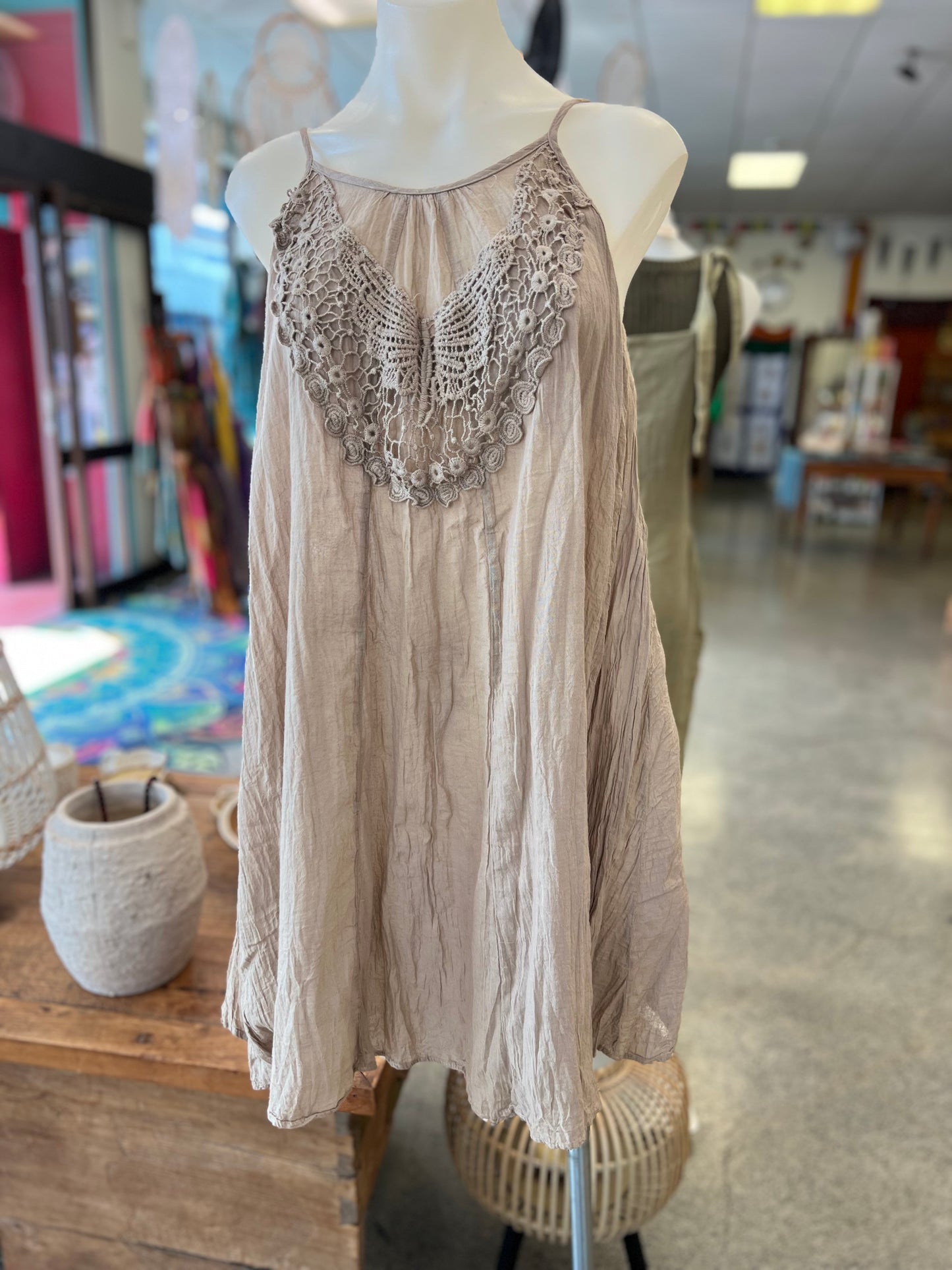 Crochet Top A-line Dress