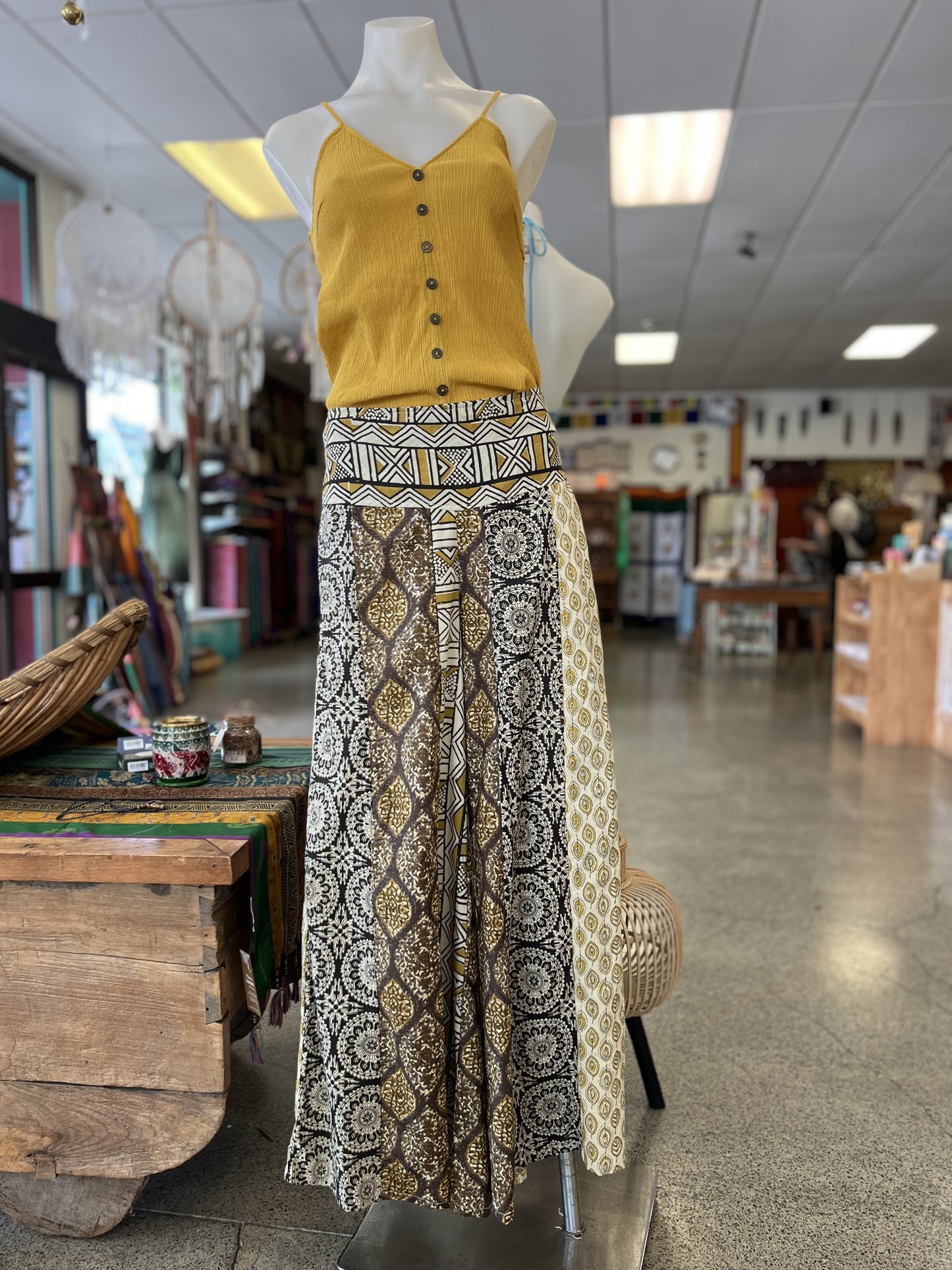 Isabella Block Print Panel Pants