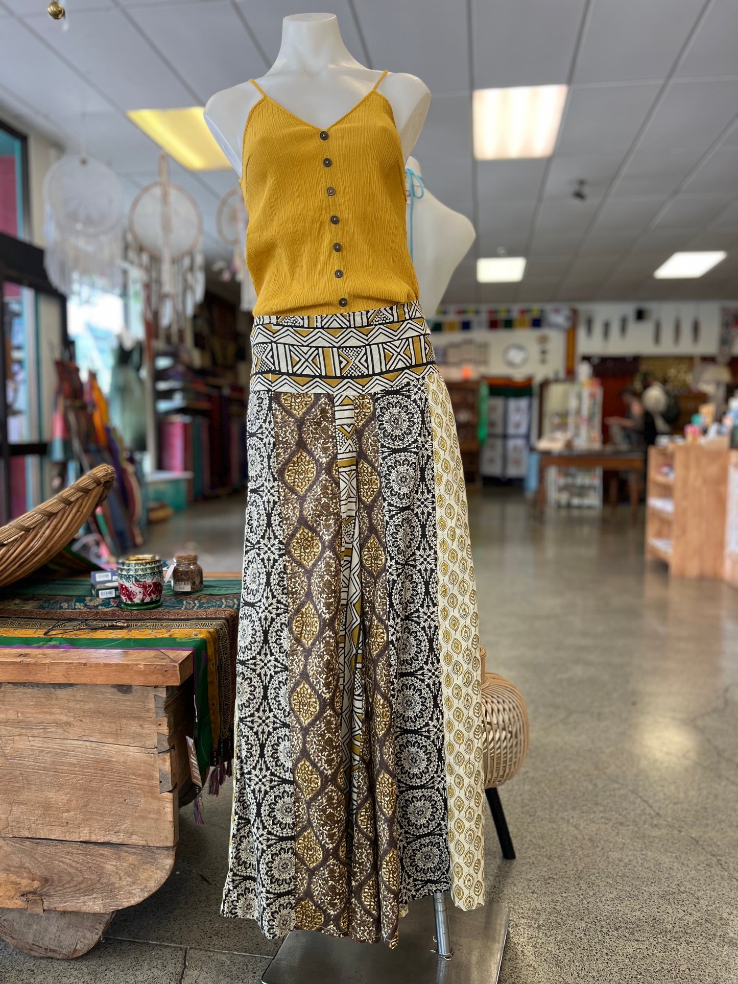 Isabella Block Print Panel Pants