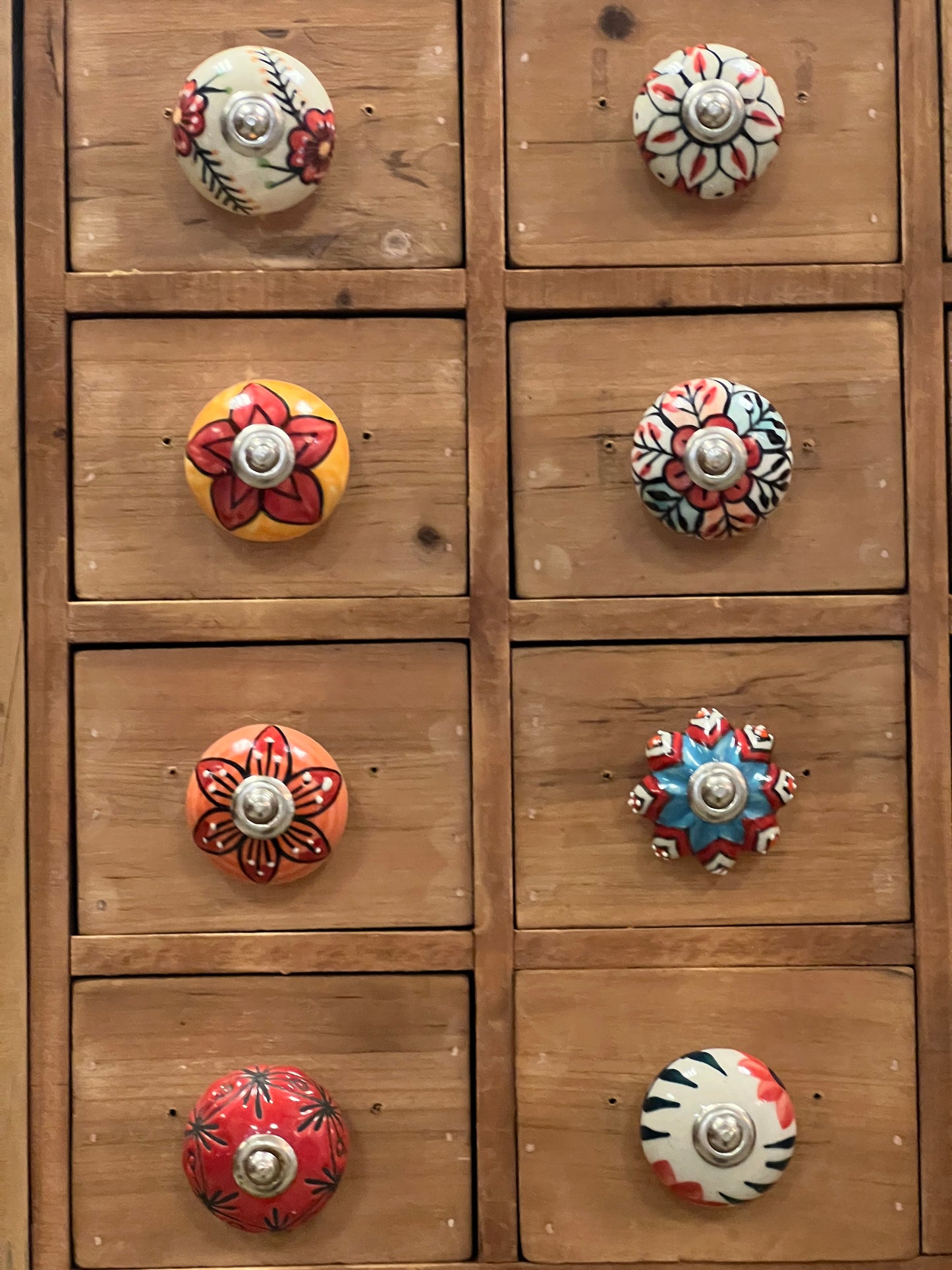 Ceramic Knob Orange/Red