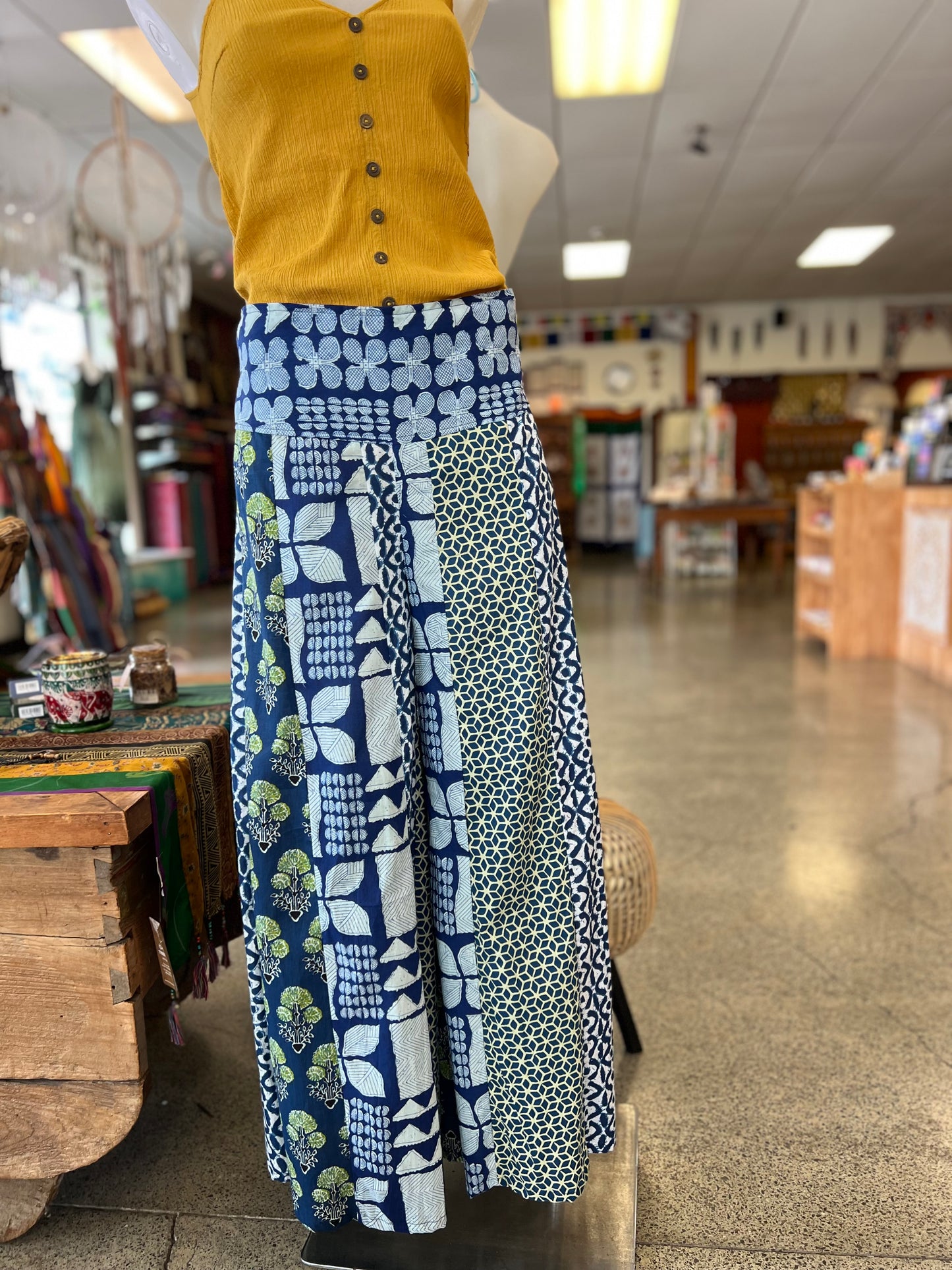 Isabella Block Print Panel Pants