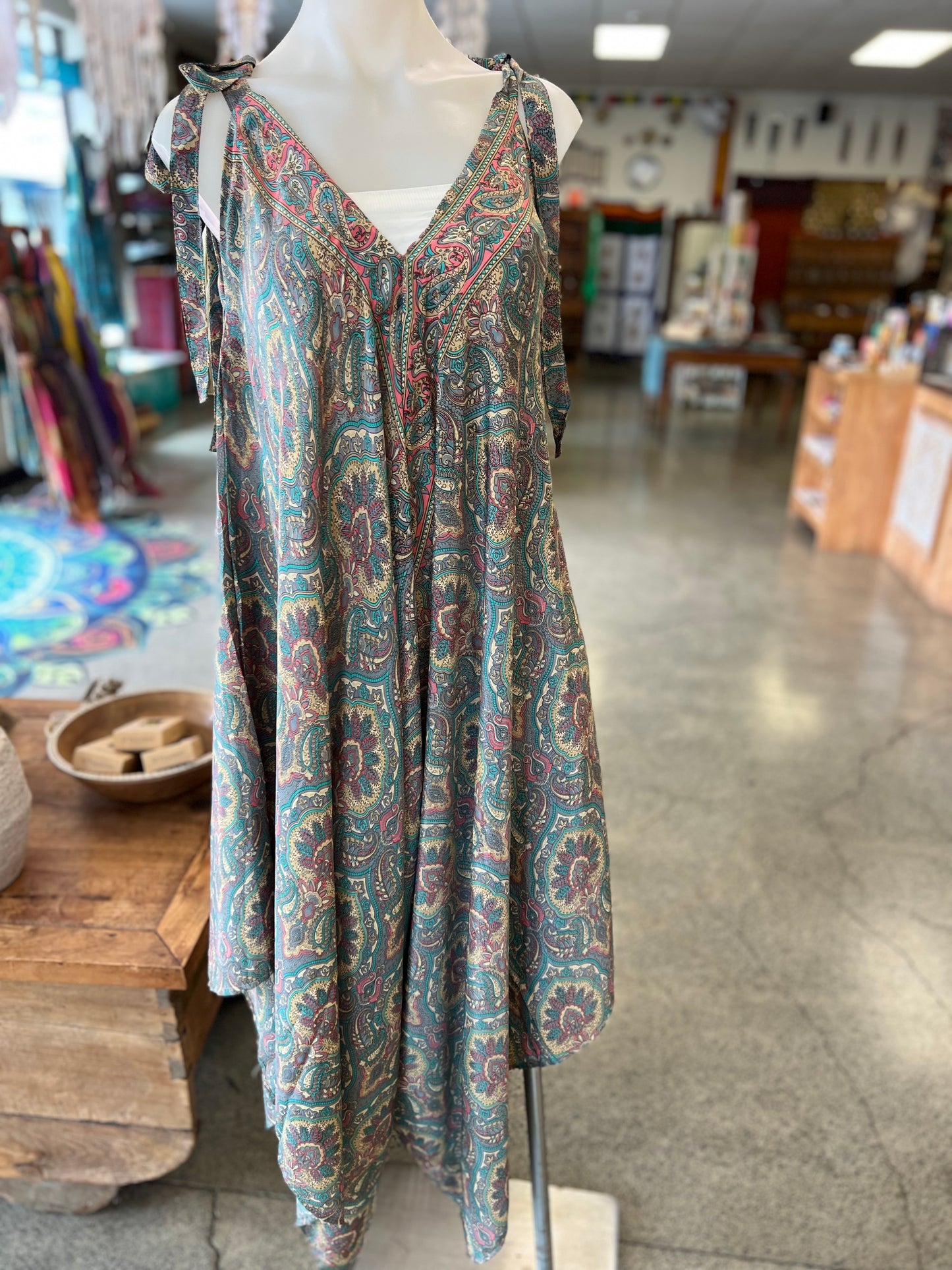 Abigail Silky Paisley Jumpsuit
