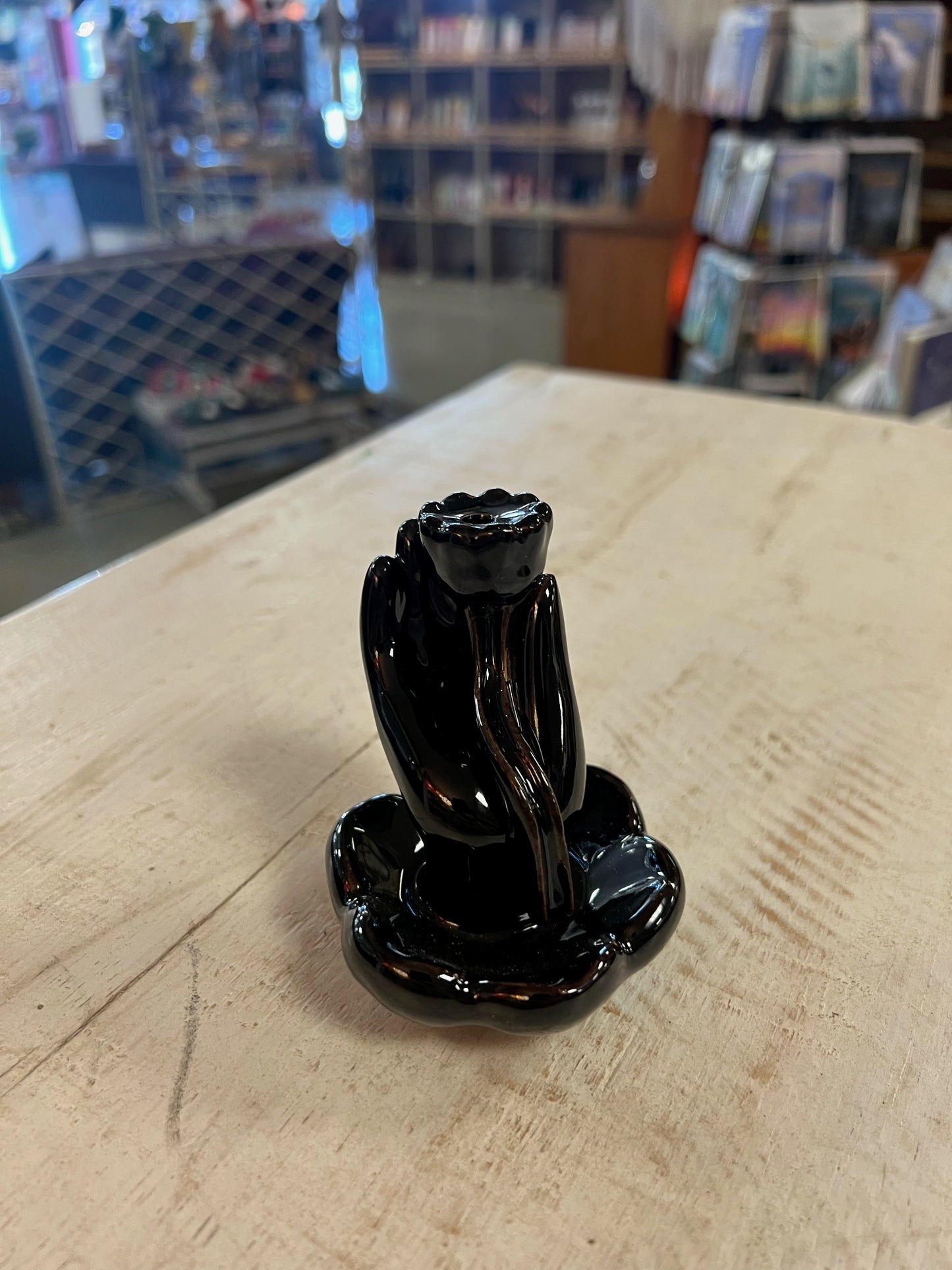 Lotus Flower & Hand Backflow Incense Burner