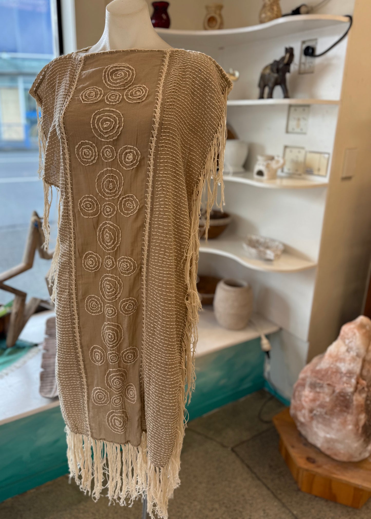 Tassel Poncho Long