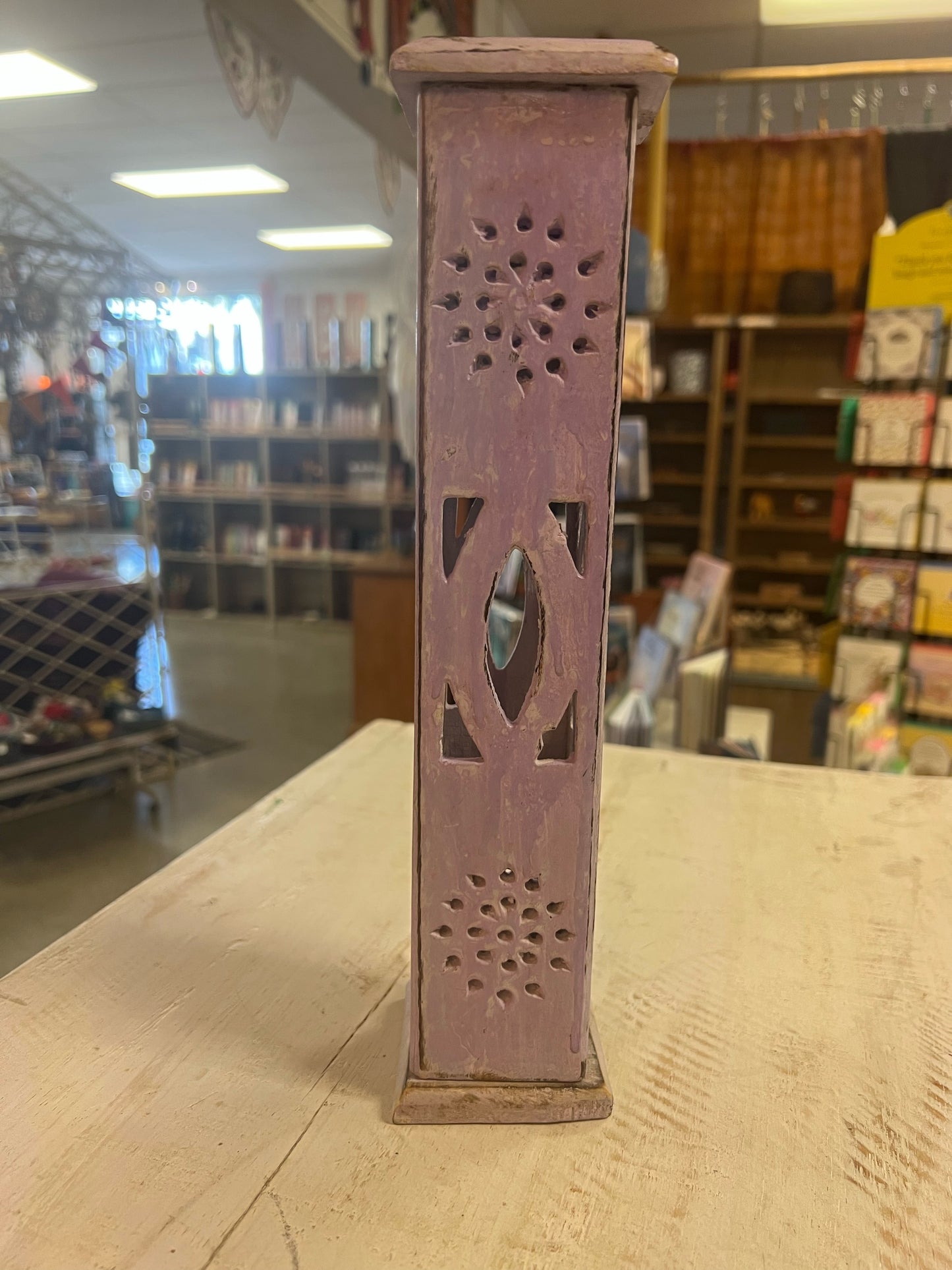 Painted Wooden Incense Tower