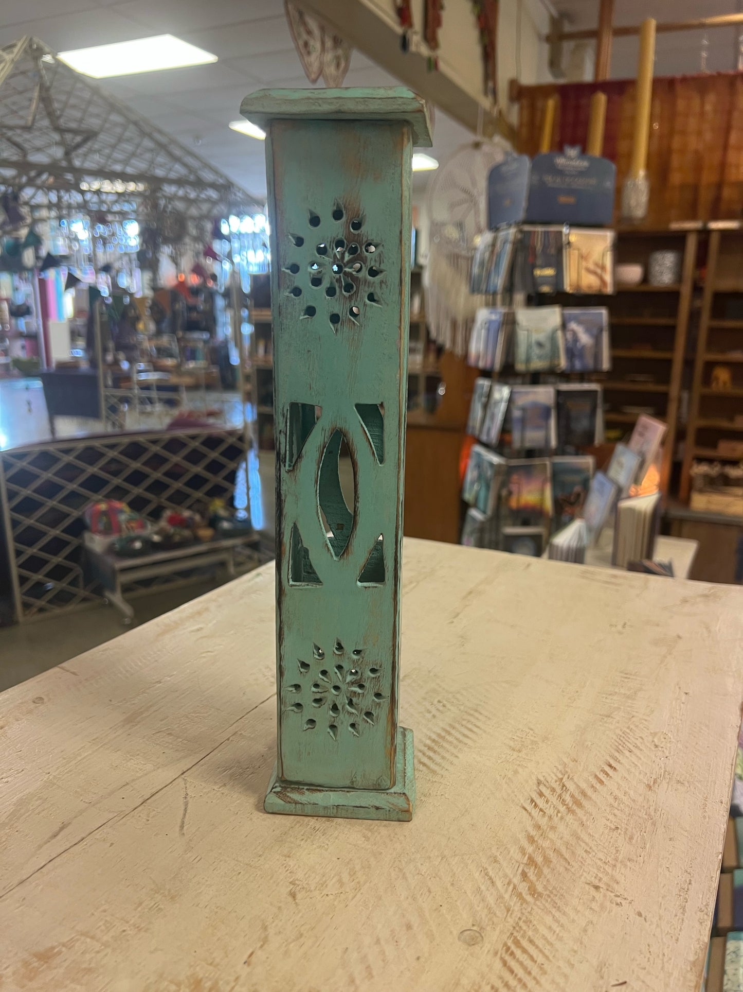 Painted Wooden Incense Tower