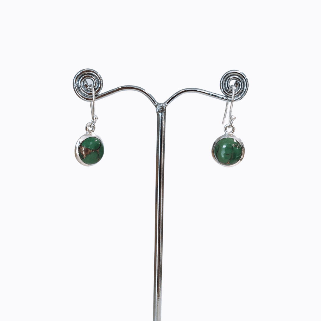 Aqua Green Mojave Turquoise Earrings