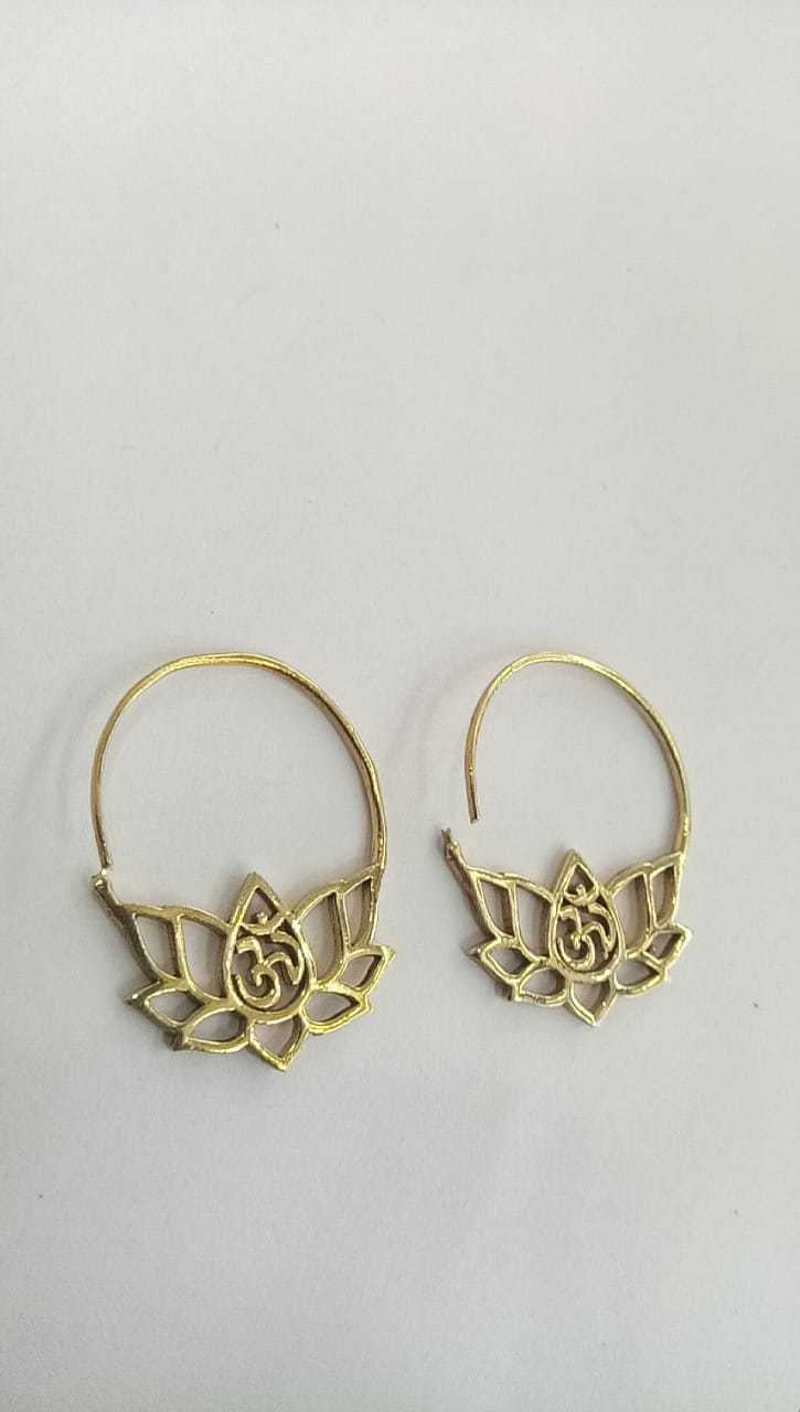 Ohm Lotus Mandala Earring