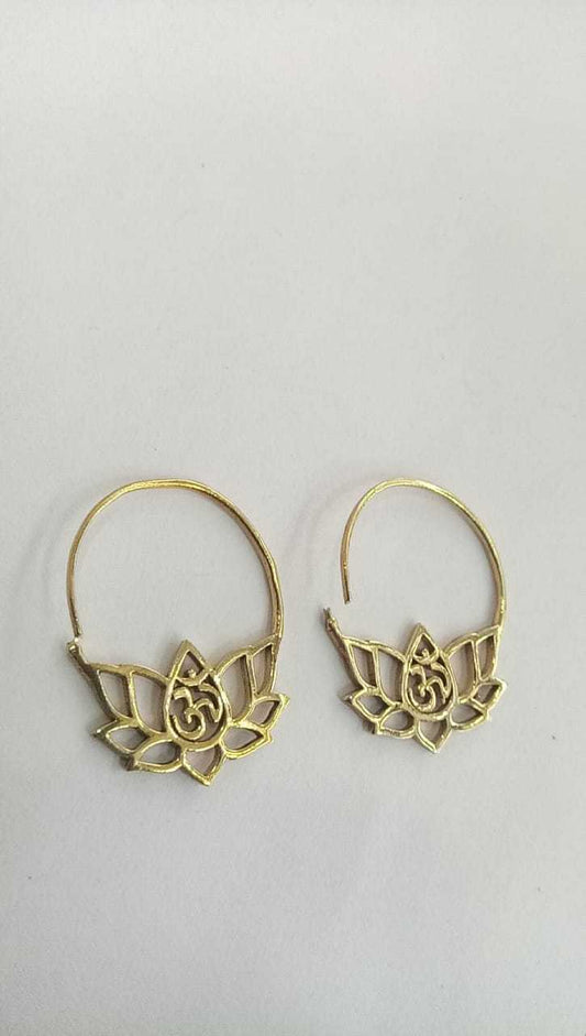 Ohm Lotus Mandala Earring