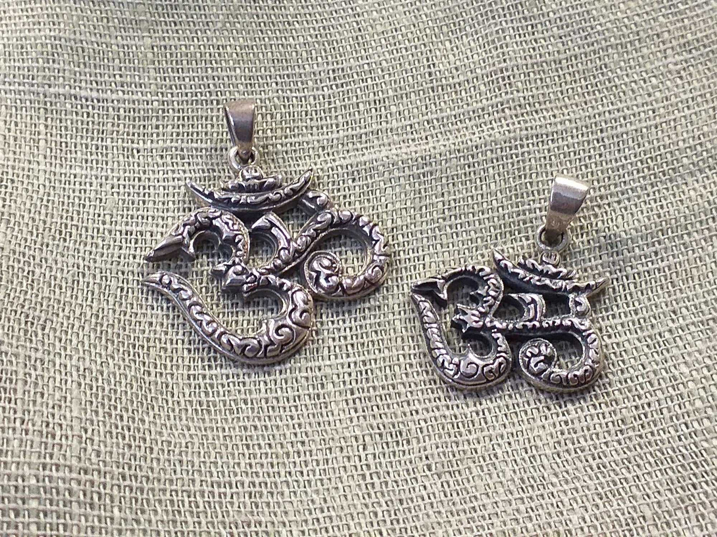 Sterling Cloud Om Pendant