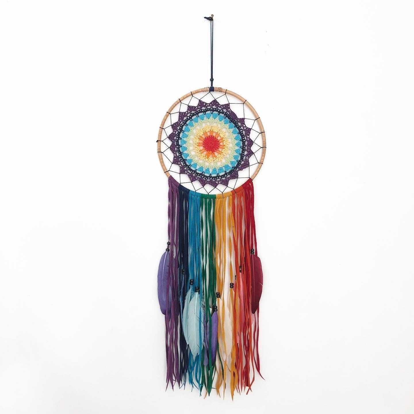 Crochet Bamboo Dream Catcher 25cm