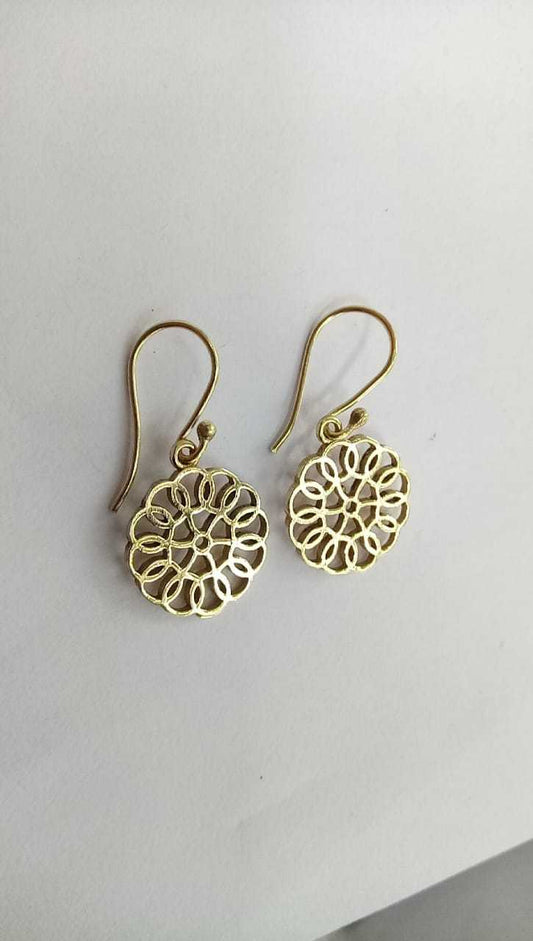 Mandala Wheel Earring