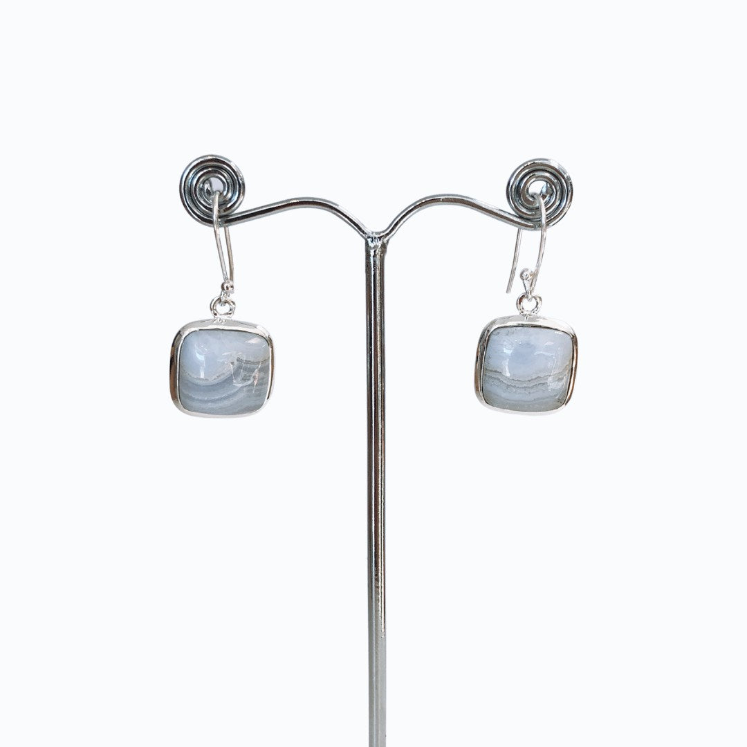 Neldor Lace Agate Square Earrings