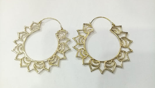 Mandala Petal Hoop Earring