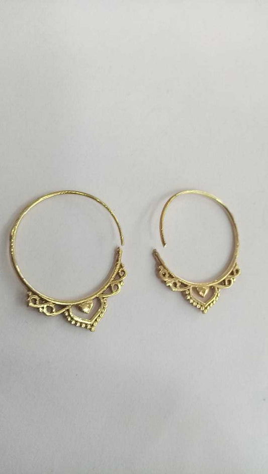 Henna Heart Earrings