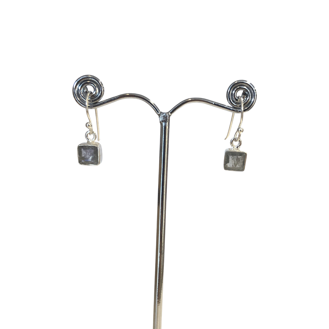 Maxine's Tears Cut Stone Earrings Square