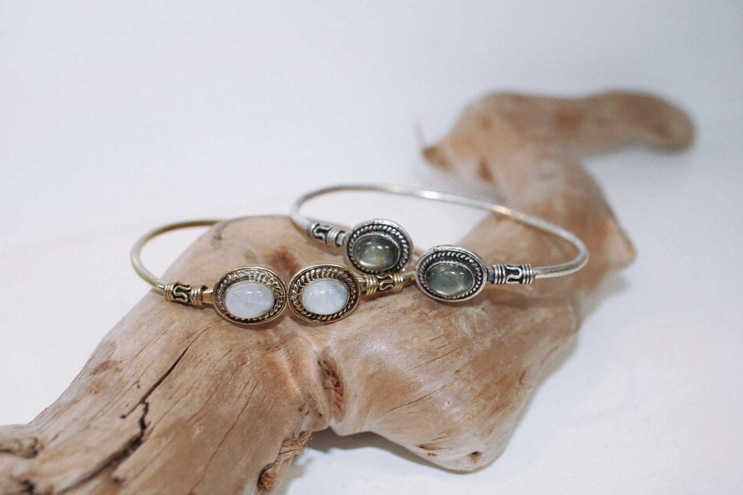 Oval Stone Bangle