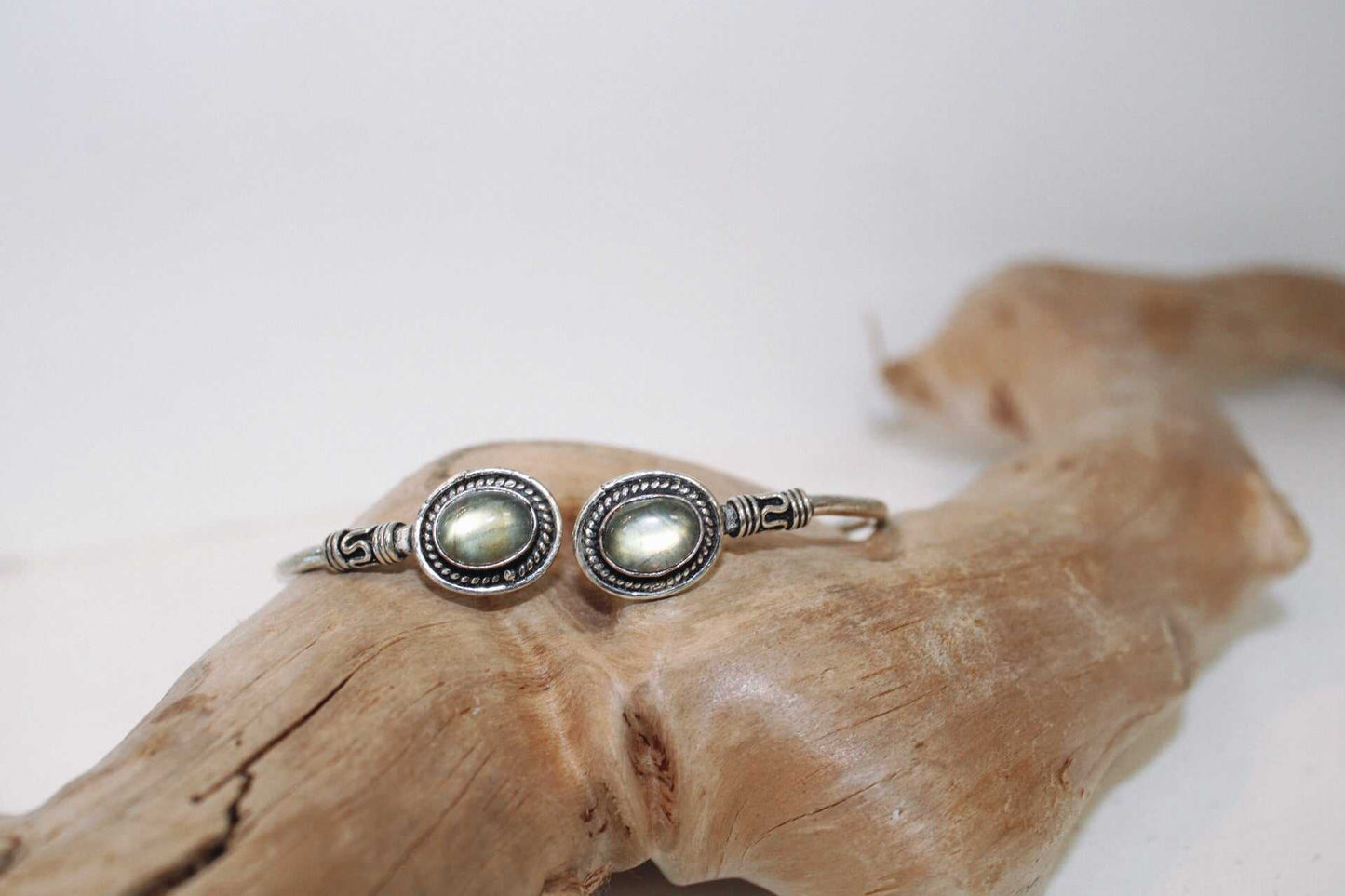 Oval Stone Bangle
