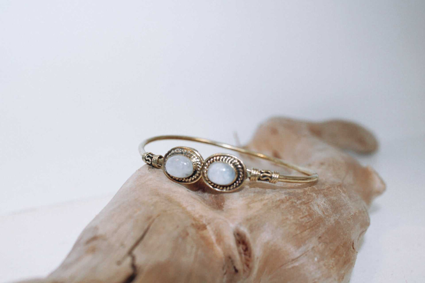 Oval Stone Bangle