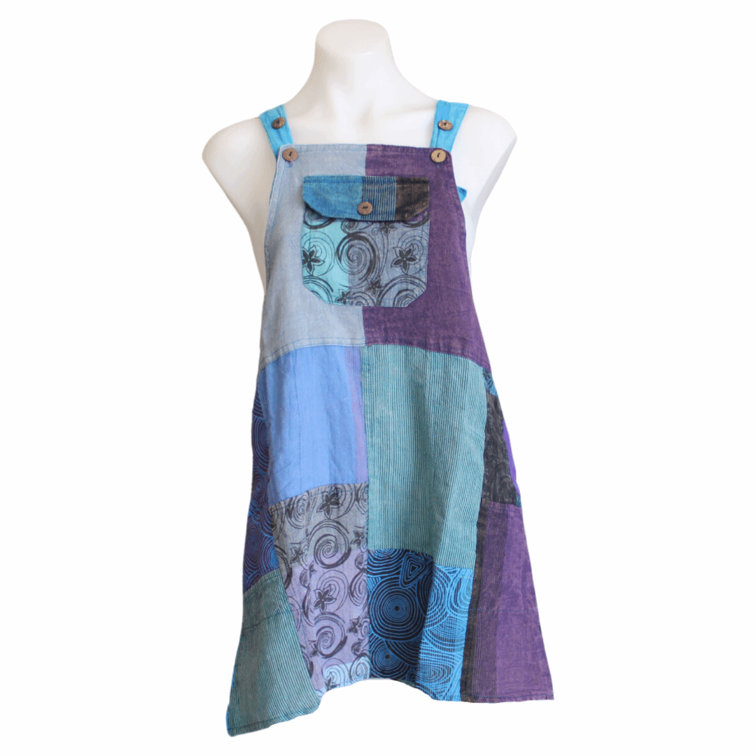 Patch Pinafore - 4 Colours