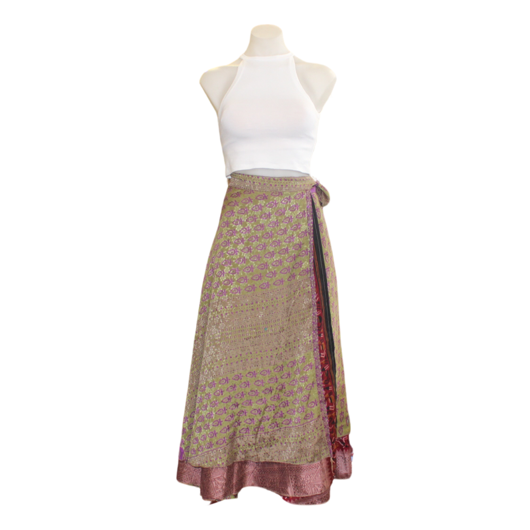 Recycled Sari Skirt Umbrella Holi - Long