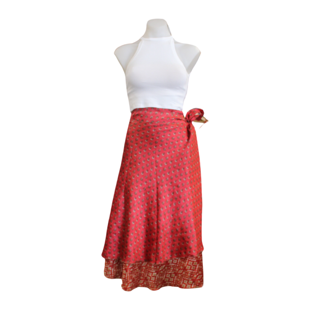 Recycled Sari Skirt Umbrella Holi - 3/4