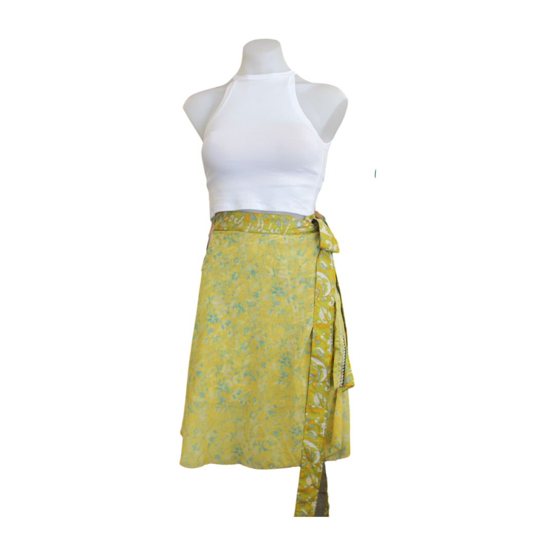 Recycled Sari Skirt Umbrella Holi - Short