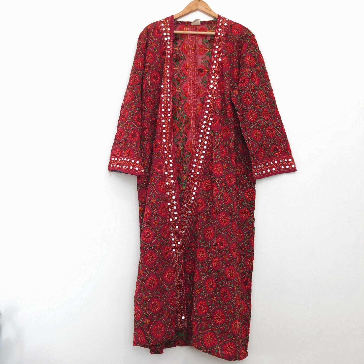 Embroidered Kimono Maroon