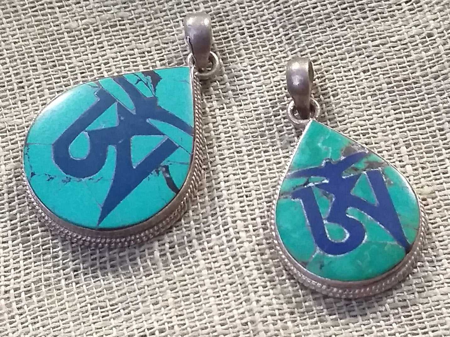 Teardrop Tibetan Om Pendant