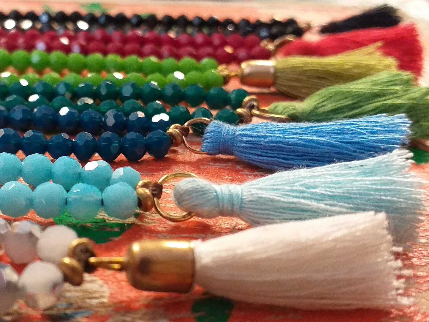 Bead and Tassel Anklet