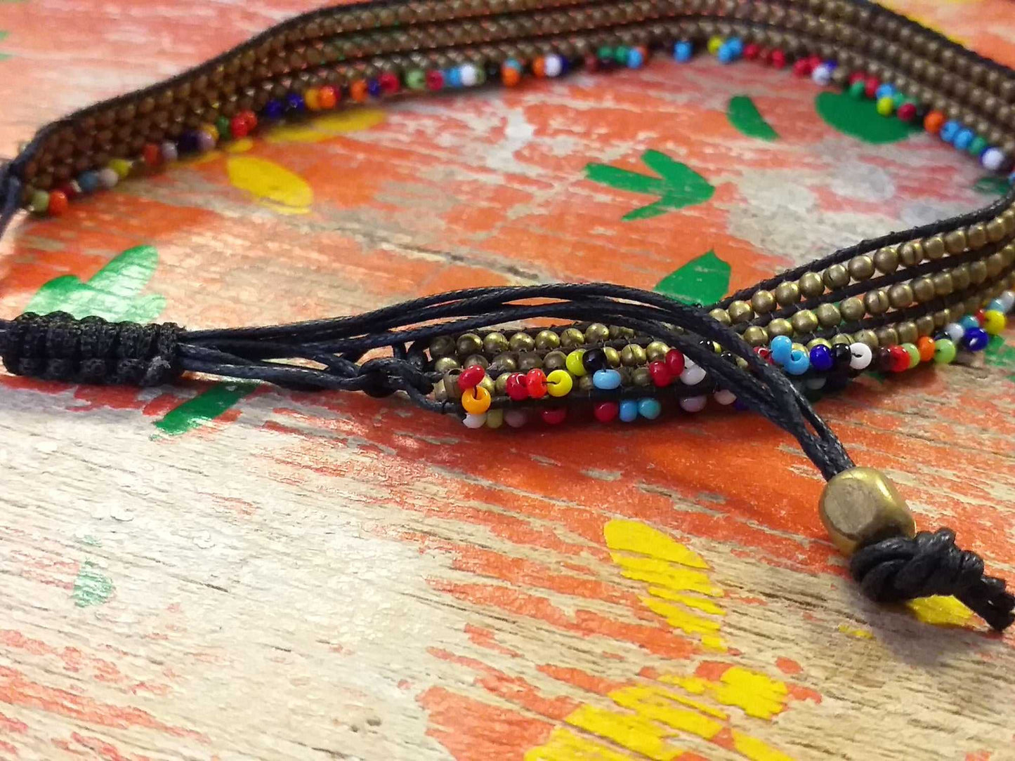 Brass Bead Anklet