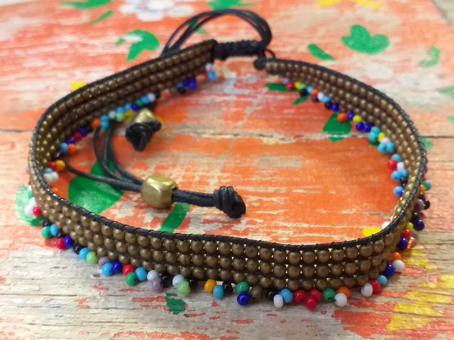 Brass Bead Anklet