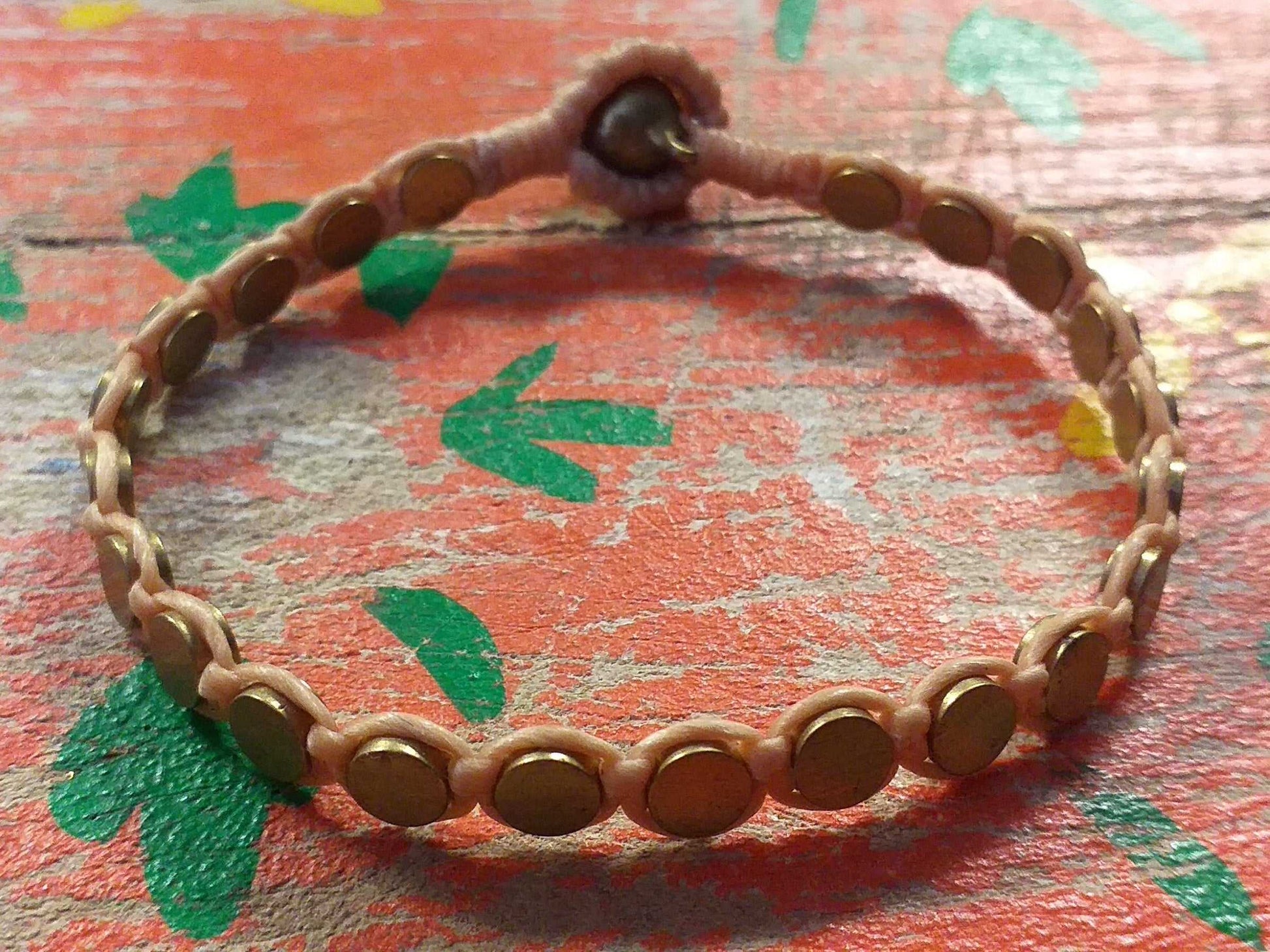 Brass Disc Bead Bracelet