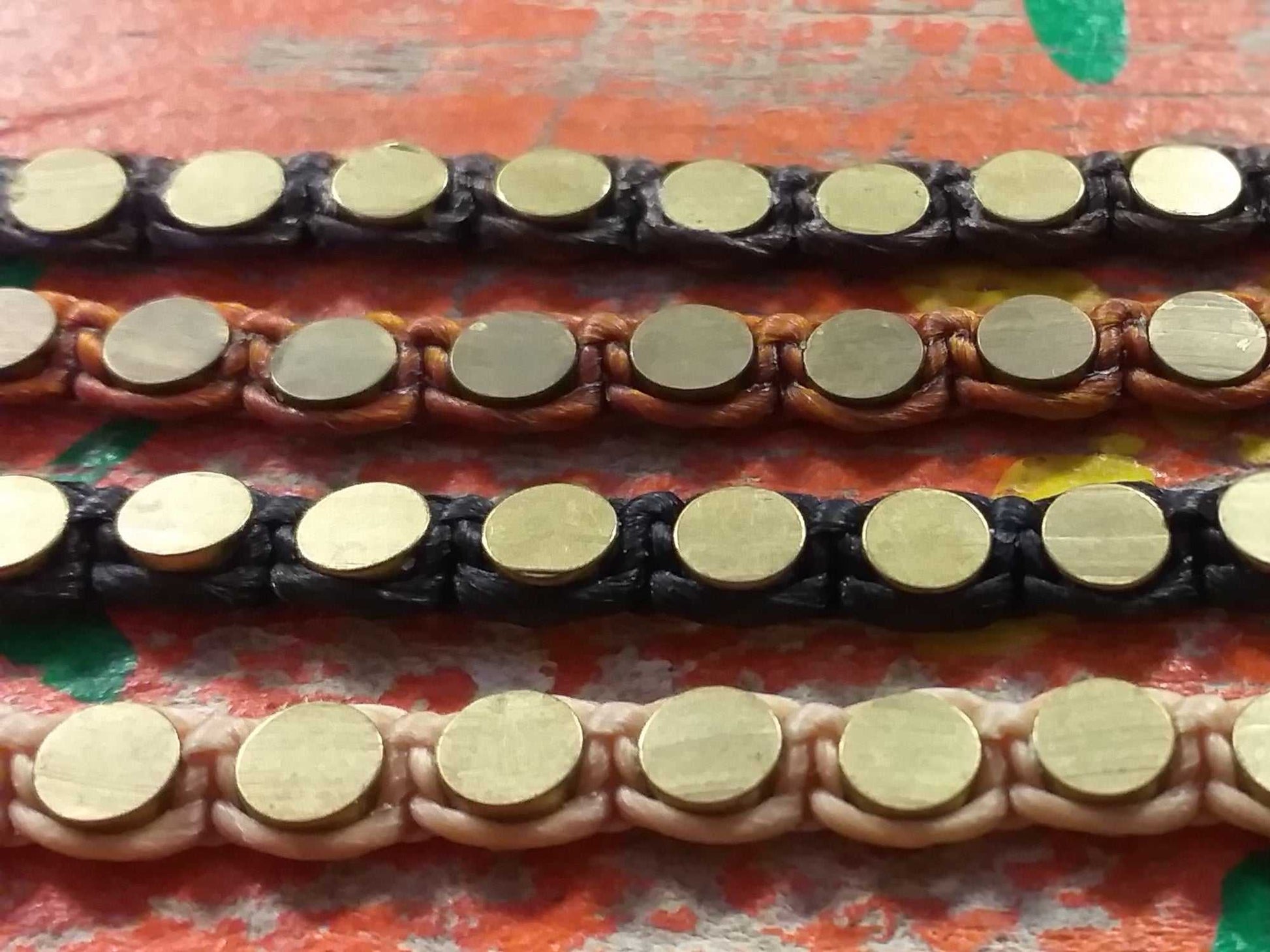 Brass Disc Bead Bracelet
