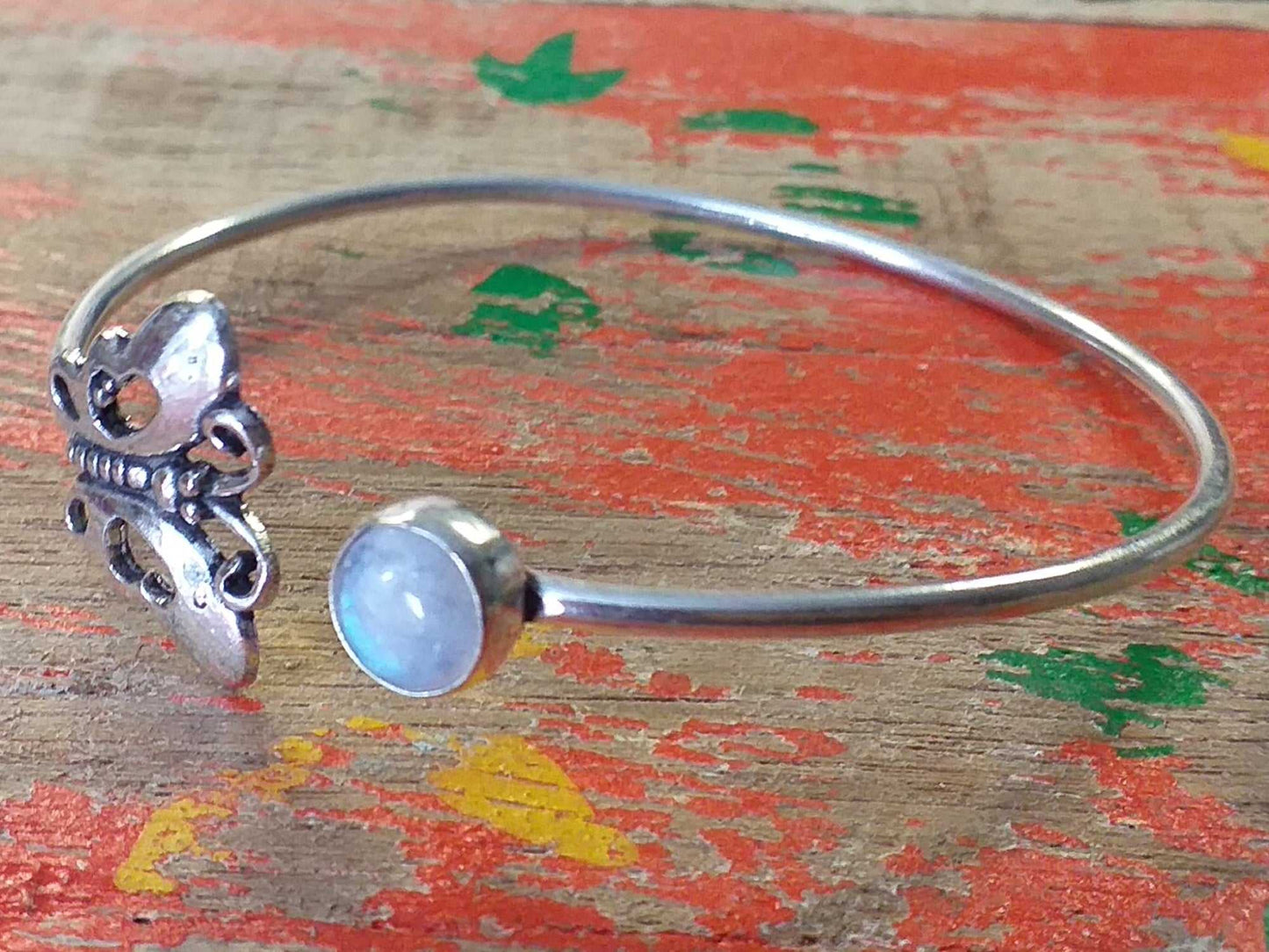 Butterfly Stone Bangle