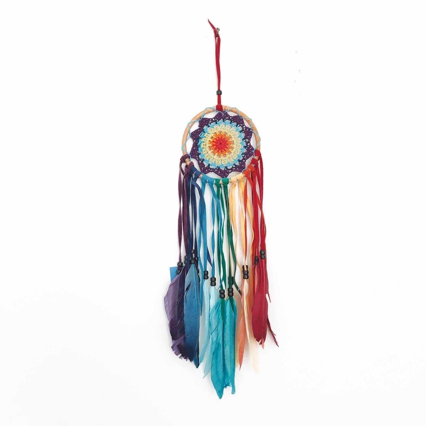 Crochet Bamboo Chakra Dream Catcher