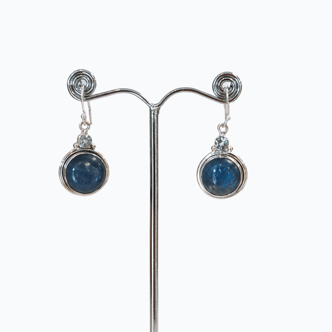 Sasha Blue Kyanite Round Earrings