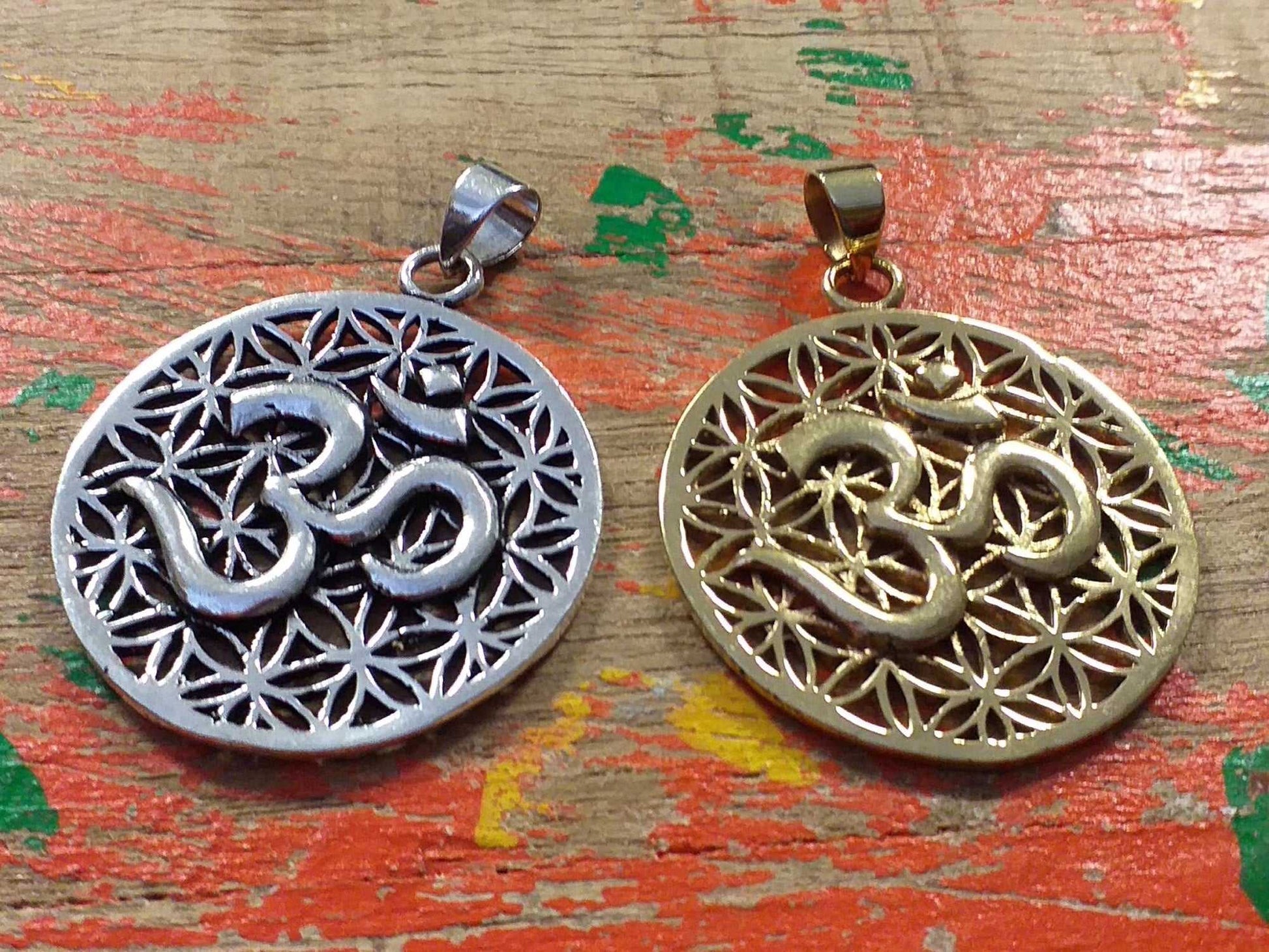 Om Flower of Life Pendant