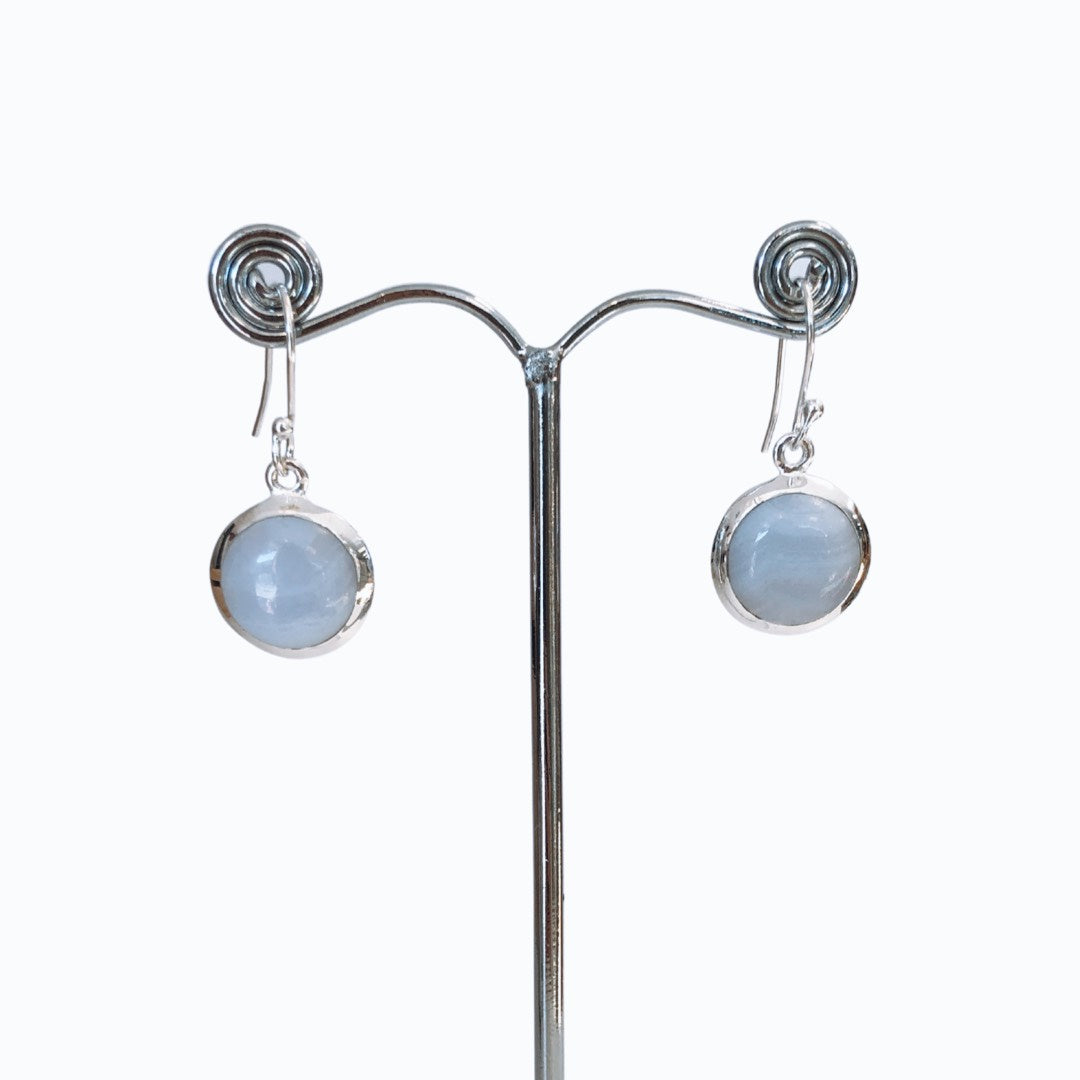 Neldor Lace Agate Circle Earrings