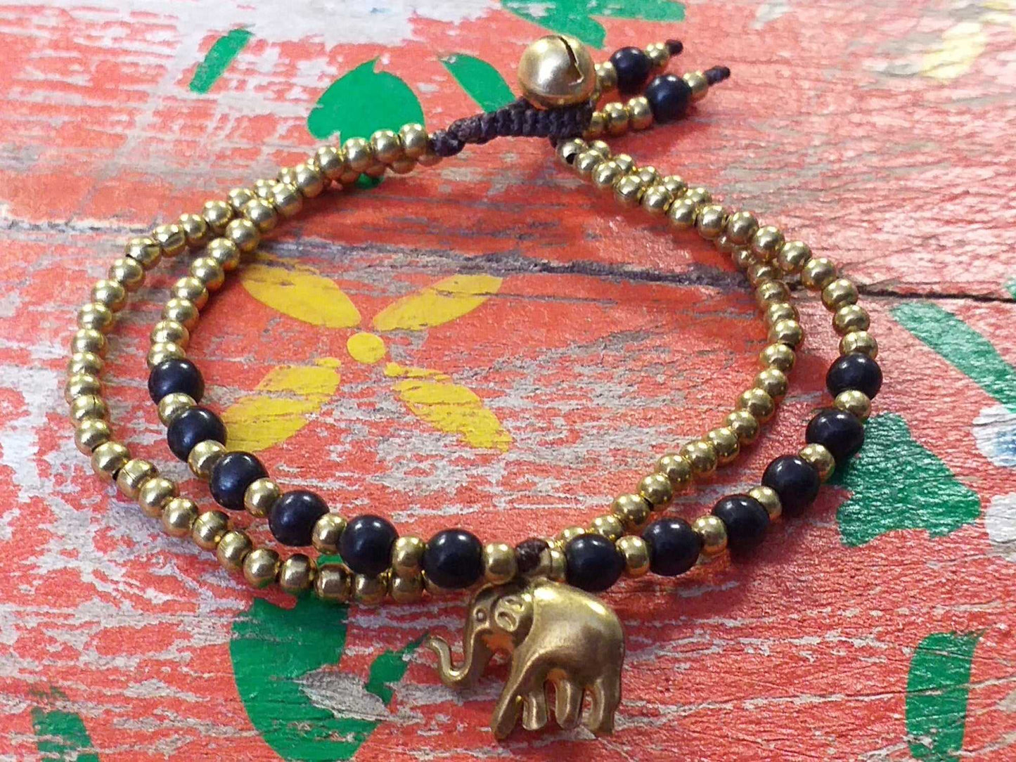 Elephant and Bead Bracelet