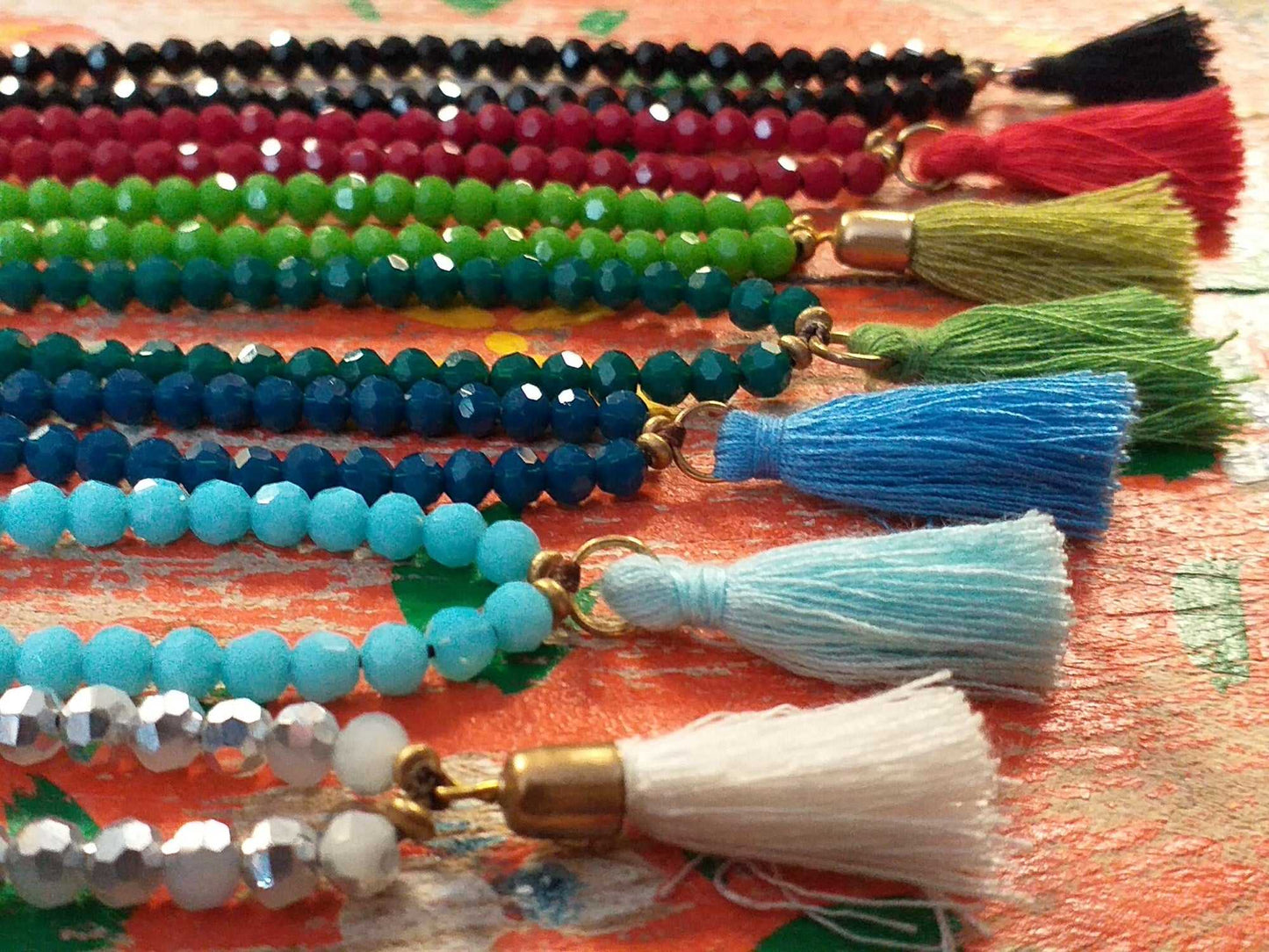 Bead and Tassel Anklet