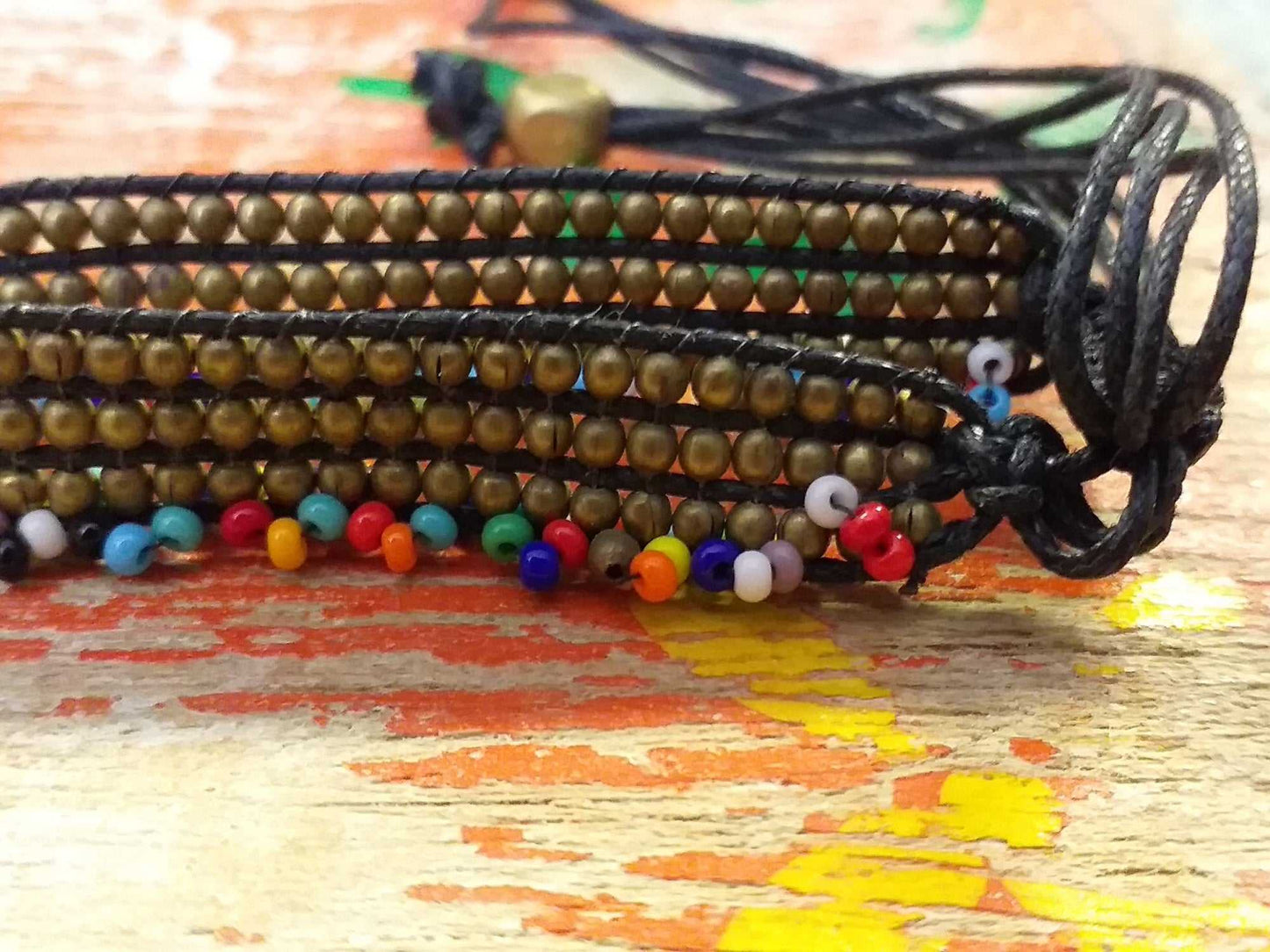 Brass Bead Anklet