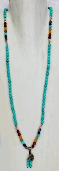 Howlite Turquoise Chakra Mala