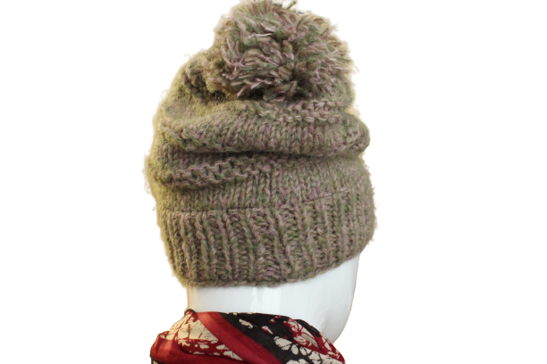 Purple Mohair Beanie