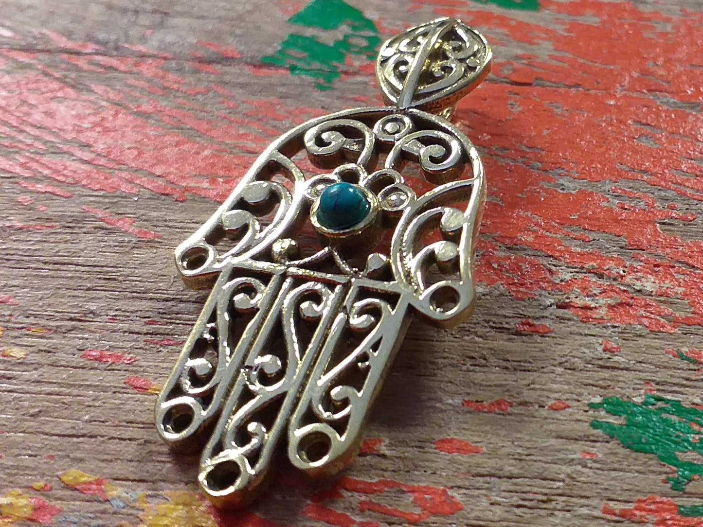 Hamsa Stone Pendant