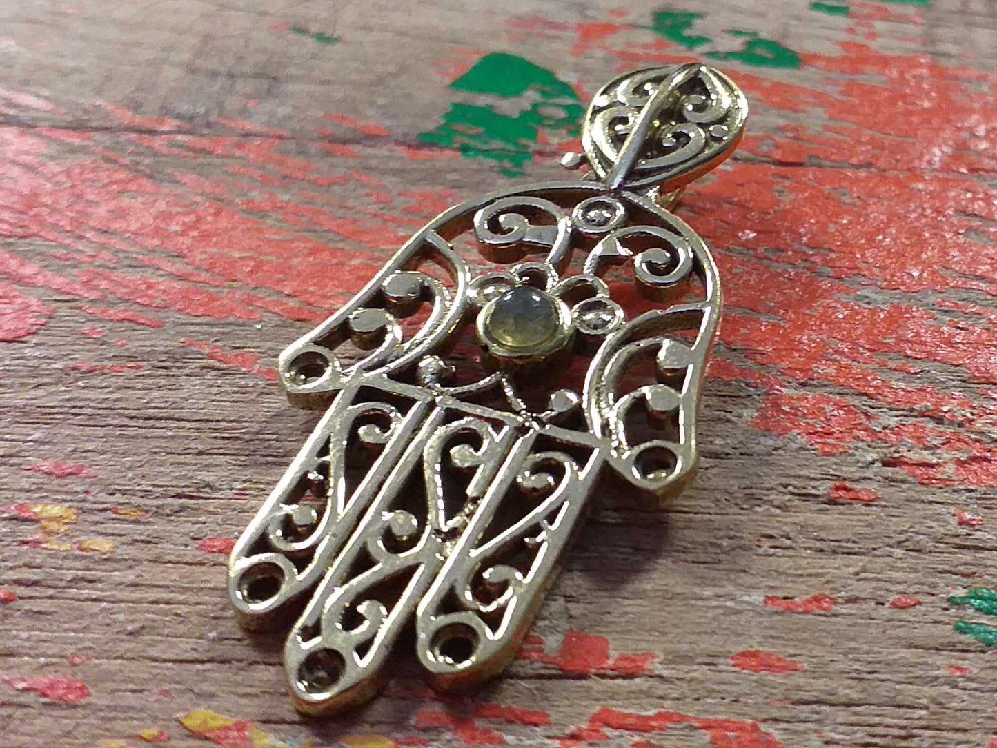 Hamsa Stone Pendant